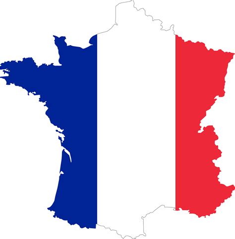 france flag and map